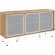 Nomad Sideboard in Oak Finish & White Metal Mesh