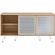 Nomad Sideboard in Oak Finish & White Metal Mesh