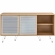 Nomad Sideboard in Oak Finish & White Metal Mesh