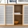 Nomad Sideboard in Oak Finish & White Metal Mesh