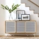 Nomad Sideboard in Oak Finish & White Metal Mesh