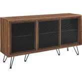 Nomad Sideboard in Walnut Finish & Black Metal Mesh