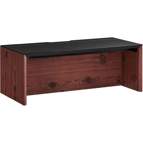 Kinetic 38" Wall Mount Office Desk in Black & Cherry Finish