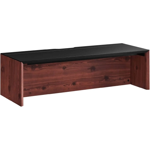 Kinetic 49" Wall Mount Office Desk in Black & Cherry Finish