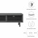 Kurtis 47" TV Stand in Charcoal Gray Finish & Black Metal Mesh