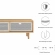 Kurtis 47" TV Stand in Oak Finish & White Metal Mesh