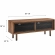 Kurtis 47" TV Stand in Walnut Finish & Black Metal Mesh