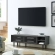 Kurtis 59" TV Stand in Charcoal Gray Finish & Black Metal Mesh
