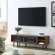 Kurtis 59" TV Stand in Walnut Finish & Black Metal Mesh