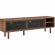 Kurtis 59" TV Stand in Walnut Finish & Black Metal Mesh