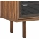 Kurtis 59" TV Stand in Walnut Finish & Black Metal Mesh