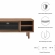 Kurtis 59" TV Stand in Walnut Finish & Black Metal Mesh