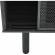 Kurtis 59" Sideboard in Charcoal Gray Finish & Black Metal Mesh