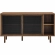 Kurtis 59" Sideboard in Walnut Finish & Black Metal Mesh