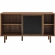 Kurtis 59" Sideboard in Walnut Finish & Black Metal Mesh