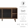Kurtis 59" Sideboard in Walnut Finish & Black Metal Mesh