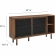 Kurtis 59" Sideboard in Walnut Finish & Black Metal Mesh