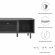 Kurtis 67" TV & Record Stand in Charcoal Gray Finish & Black Metal Mesh