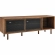 Kurtis 67" TV & Record Stand in Walnut Finish & Black Metal Mesh