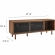 Kurtis 67" TV & Record Stand in Walnut Finish & Black Metal Mesh