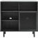 Kurtis 47" Display Cabinet in Charcoal Gray Finish & Black Metal Mesh