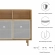 Kurtis 47" Display Cabinet in Oak Finish & White Metal Mesh