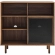Kurtis 47" Display Cabinet in Walnut Finish & Black Metal Mesh