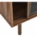 Kurtis 47" Display Cabinet in Walnut Finish & Black Metal Mesh
