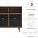 Kurtis 47" Display Cabinet in Walnut Finish & Black Metal Mesh