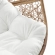 Encase Outdoor Swing Chair in Cappuccino PE Rattan & White Fabric