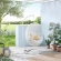 Encase Outdoor Swing Chair in White PE Rattan & White Fabric