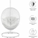 Encase Outdoor Swing Chair in White PE Rattan & White Fabric