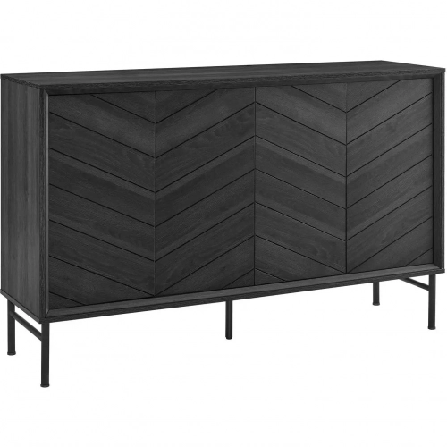 Harper Chevron Sideboard in Black Finish