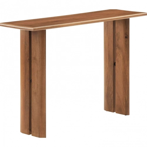 Amistad Console Table in Walnut Finish Wood