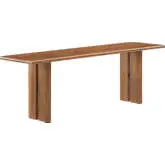 Amistad 58" Bench in Walnut Finish Wood