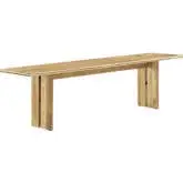 Amistad 72" Bench in Oak Finish Wood