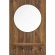 Glint Round Mirror in Walnut Finish
