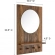 Glint Round Mirror in Walnut Finish