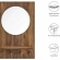 Glint Round Mirror in Walnut Finish