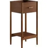 Zaire 18" Bathroom Vanity Cabinet (Sink Basin Not Included) in Walnut Finish Wood