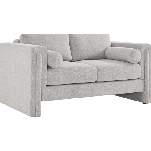 Visible Loveseat in Light Gray Fabric