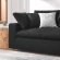 Commix Down Filled Overstuffed Sectional Sofa in Black Fabric