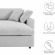 Commix Down Filled Overstuffed Sectional Sofa in Light Gray Fabric
