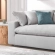 Commix Down Filled Overstuffed Sectional Sofa in Light Gray Fabric