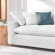 Commix Down Filled Overstuffed Sectional Sofa in Pure White Fabric