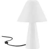 Jovial Mushroom Table Lamp in White Metal