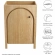 Appia 24" Bathroom Vanity Cabinet Only (Sink Not Included) in Oak Finish Wood