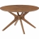 Crossroads Round Coffee Table in Walnut Finish Wood Veneer