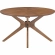 Crossroads Round Coffee Table in Walnut Finish Wood Veneer