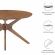 Crossroads Round Coffee Table in Walnut Finish Wood Veneer